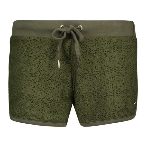 groen short strandoutfit korte broek