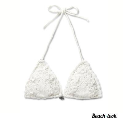 Panos Emporio Kandia Bikini – Luxe Handgemaakte Off-White Triangel Bikinitop