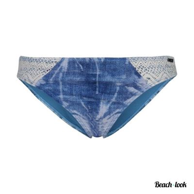 Trendy Bikini Broekje, Faded Denim Palmboomprint | Shiwi