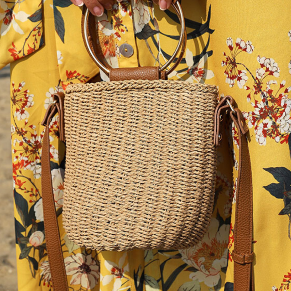 Geometrische Kurken Handtas – Draag- En Schoudertas Met Lange Riem, Lichtgewicht, Grote Capaciteit, Perfect Voor Zomer, Strand En Winkelen