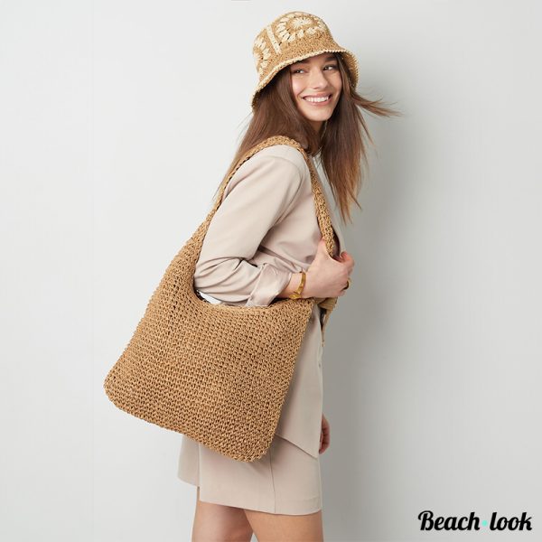 schoudertas zomer beige