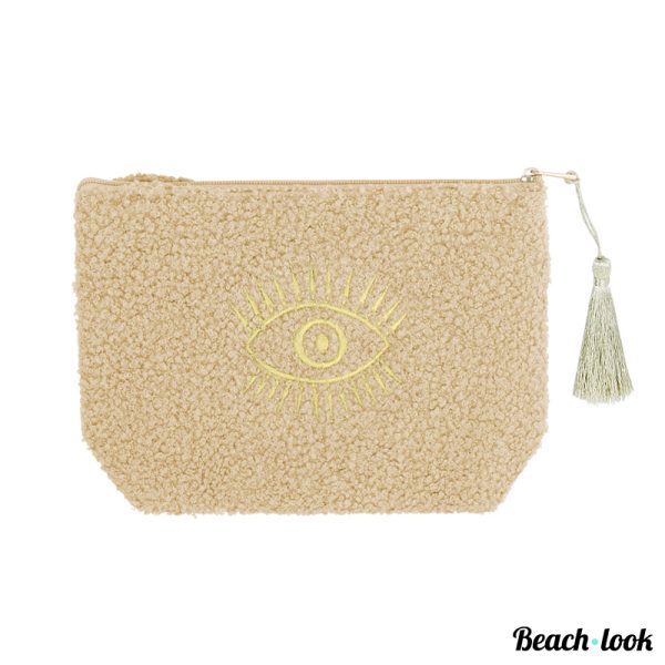 etui boucle tasje beige