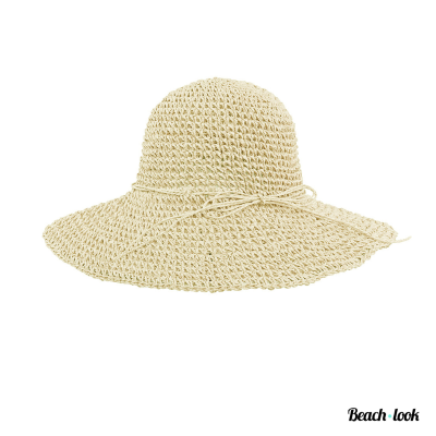 Gehaakte zomerhoed beige – Ibiza stijl
