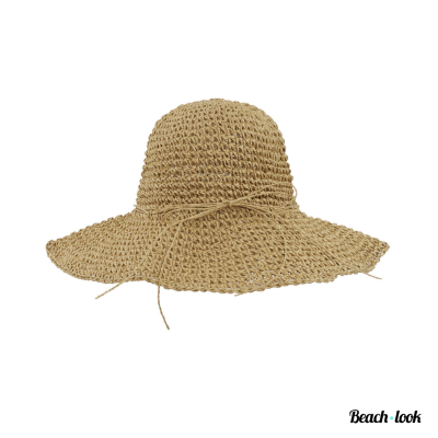 Gehaakte lichte zomerhoed bruin – Ibiza stijl